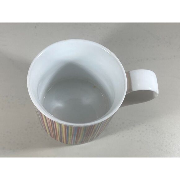 Starbucks 2008 Striped Rainbow Tea Coffee Mug Cup 13 oz Colorful EUC 3" - Picture 3 of 6